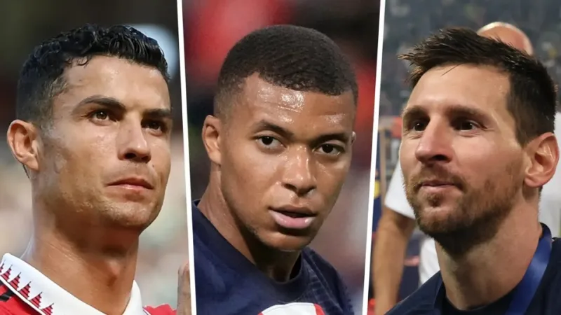 Ronaldo mất hút trong cuộc đua với Messi, Mbappe